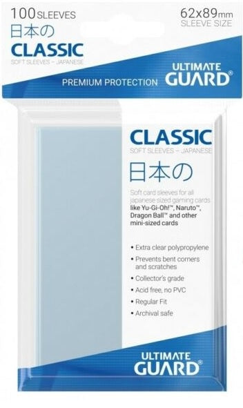 Ultimate Guard Classic Soft Sleeves Japanese Size Transparent (100)