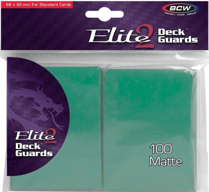 BCW Deck Protectors Standard Elite2 Matte Sea (66mm x 93mm) (100 Sleeves Per Pack)