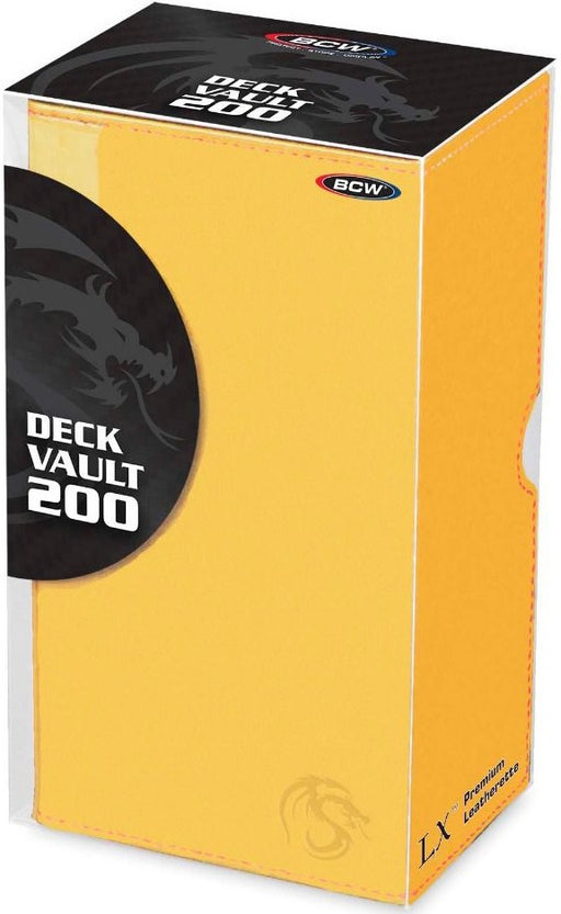 BCW Deck Vault Box 200 LX Yellow (Holds 200 Cards)
