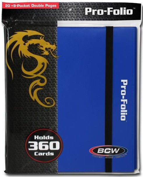 BCW Pro Folio Binder 9 Pocket Blue