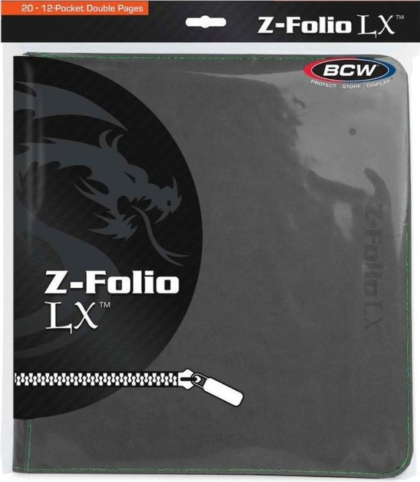 BCW Z Folio LX Album 12 Pocket Gray