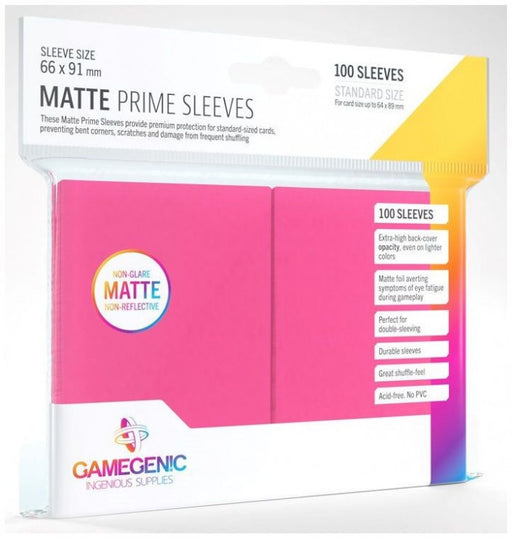 Gamegenic Matt Prime Card Sleeves Pink (66mm x 91mm)