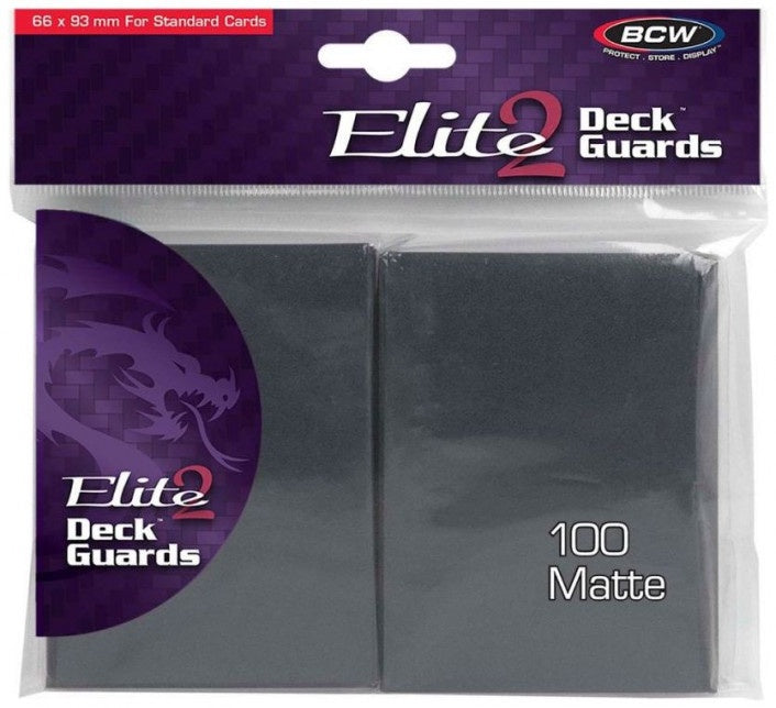 BCW Deck Protectors Standard Elite2 Matte Cool Grey (100 Sleeves Per Pack)