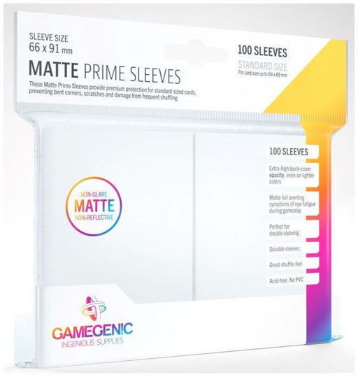 Gamegenic Matt Prime Card Sleeves White (66mm x 91mm)