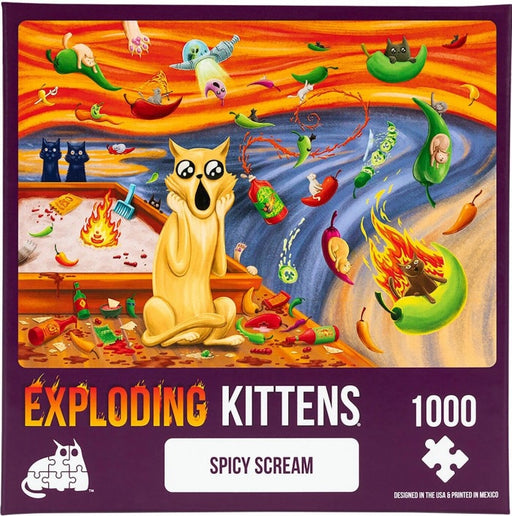 Exploding Kittens Puzzle Spicy Scream 1,000 piece Jigsaw Puzzle