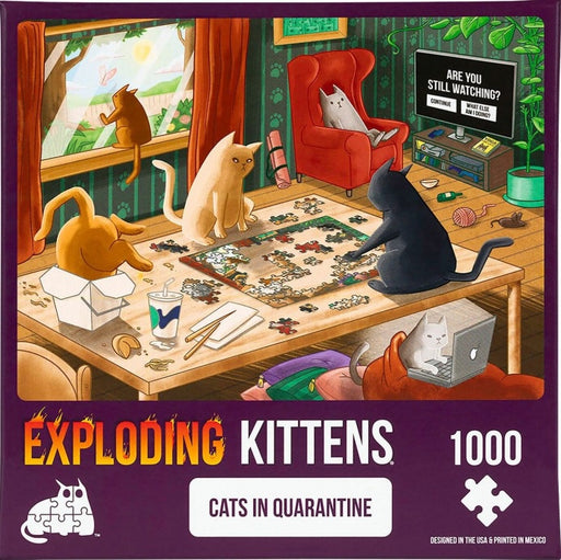 Exploding Kittens Puzzle Cats in Quarantine 1,000 piece Jigsaw Puzzle