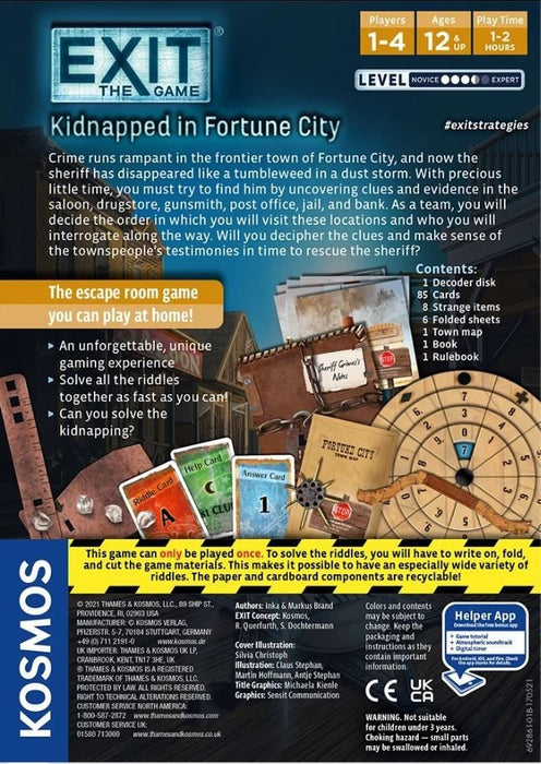 Exit the Game The Dastardly Kidnapping in Fortune City