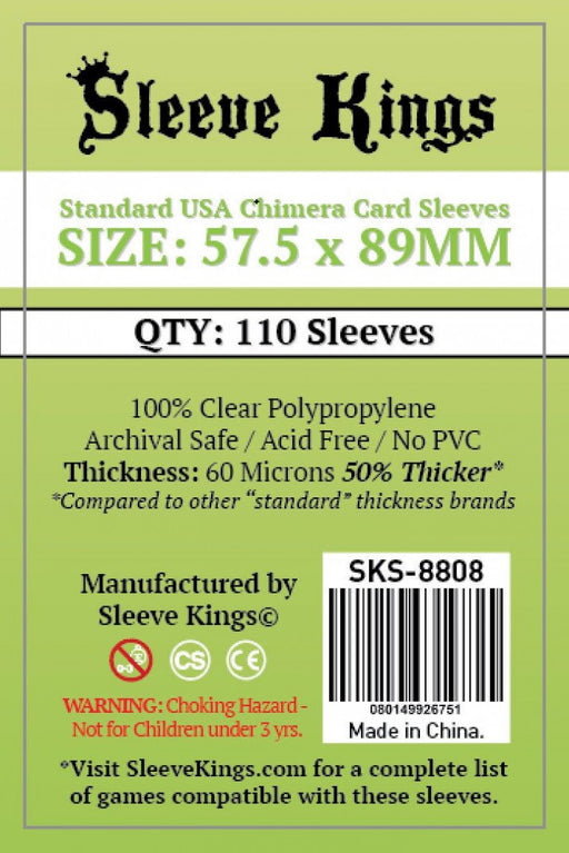 Sleeve Kings Board Game Sleeves Standard USA Chimera (57.5mm x 89mm) (110 Sleeves)
