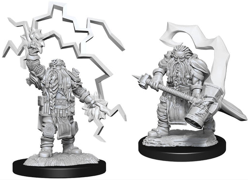 D&D Nolzurs Marvelous Unpainted Miniatures Dwarf Cleric Male ( 2 figures )