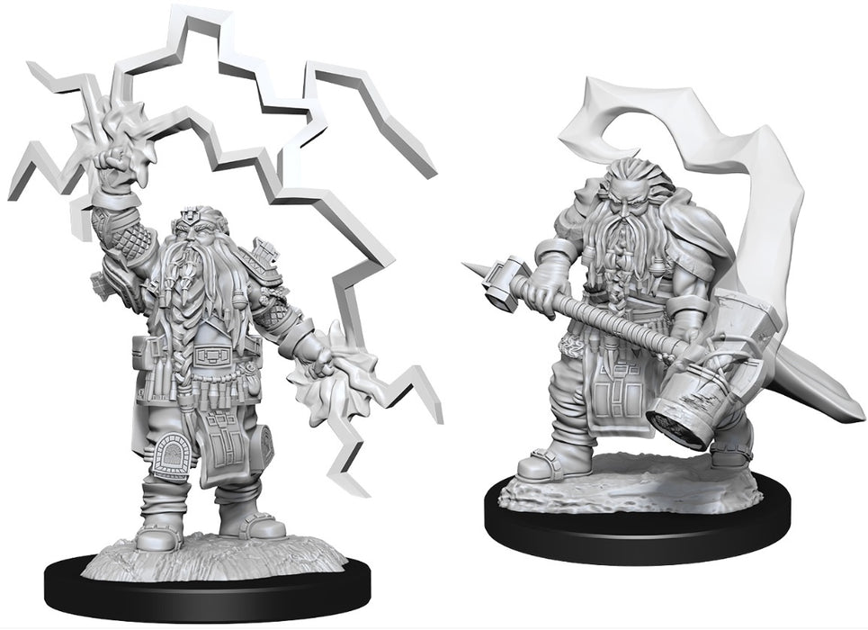 D&D Nolzurs Marvelous Unpainted Miniatures Dwarf Cleric Male ( 2 figures )