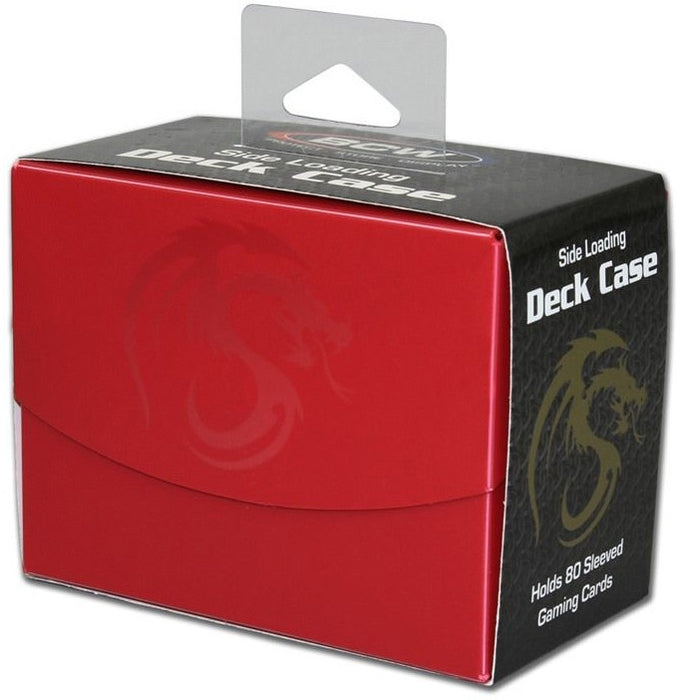 BCW Deck Case Box Side Loading Red (Holds 80 cards)