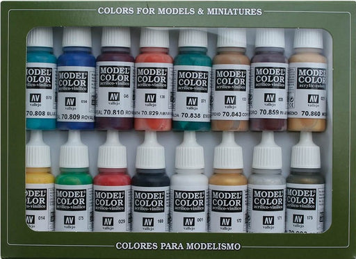 Vallejo Model Colour Medieval Colors 16 Colour Acrylic Paint Set