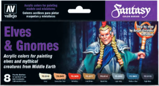 Vallejo Fantasy Color Series - Elves & Gnomes Set (8)