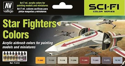 Vallejo Model Air Star Fighters 8 Colour Acrylic Airbrush Paint Set