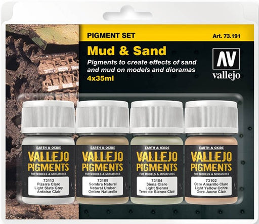 Vallejo Pigments Set Mud & Sand 4 x 35ml