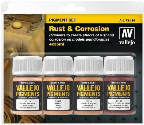 Vallejo Pigments Set Rust & Corrosion 4 x 35ml