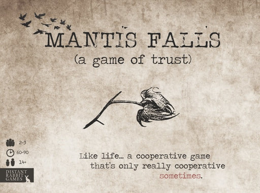 Mantis Falls (a game of trust) comes with promo sleeves