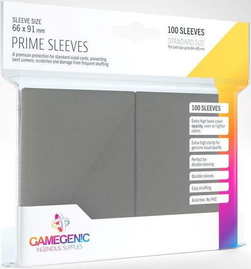 Gamegenic Prime Card Sleeves Dark Gray (66mm x 91mm) (100 Sleeves Per Pack)