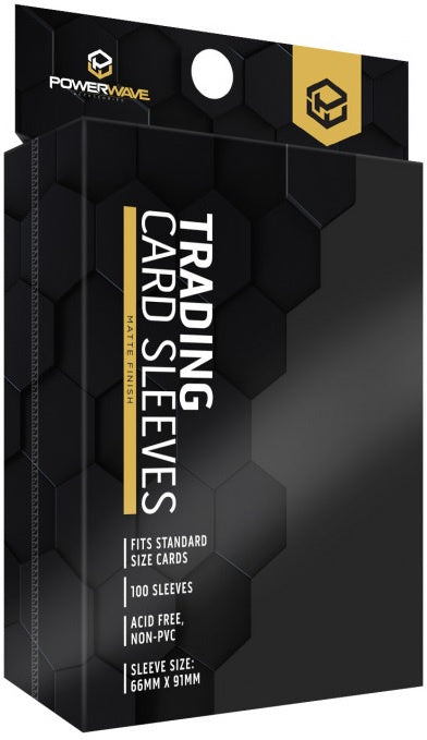 Powerwave Matte Card Sleeves 100 Pack Black Powerwave Matte Card Sleeves 100 Pack Black