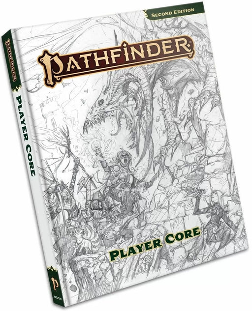 Pathfinder Second Edition Remaster Players Core Sketch Cover