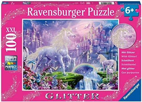 Unicorn Kingdom Puzzle GLITTER  100 piece Jigsaw Puzzle
