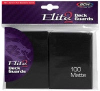 BCW Deck Protectors Standard Elite2 Matte Black (100 Sleeves Per Pack)