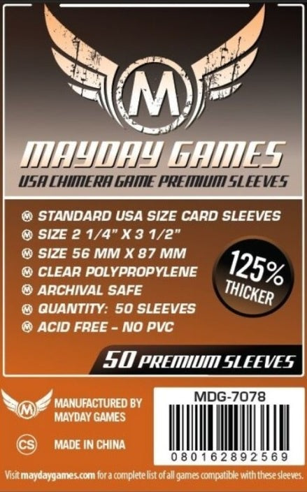 Mayday Games Premium USA Chimera Orange Sleeves (50)