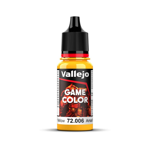 Vallejo Game Colour Sun Yellow 18ml Acrylic Paint - New Formulation AV72006
