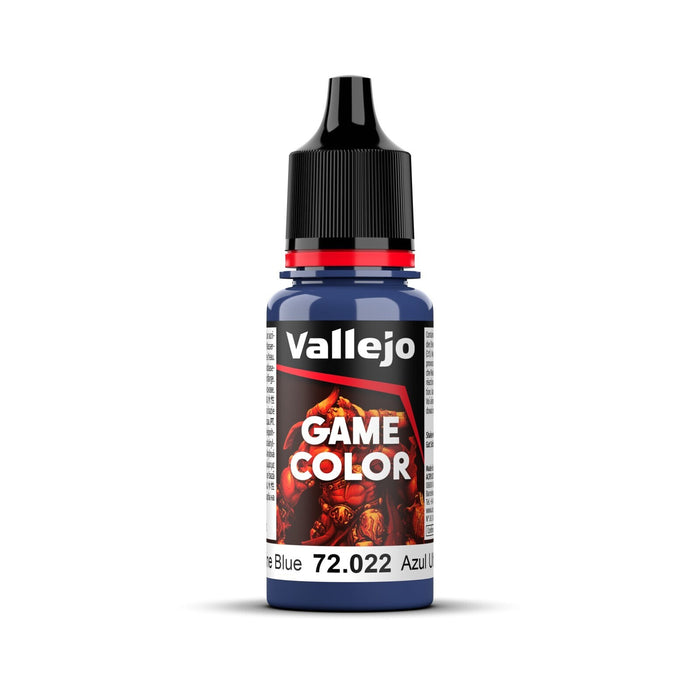 Vallejo Game Colour Ultramarine Blue 18ml Acrylic Paint - New Formulation AV72022