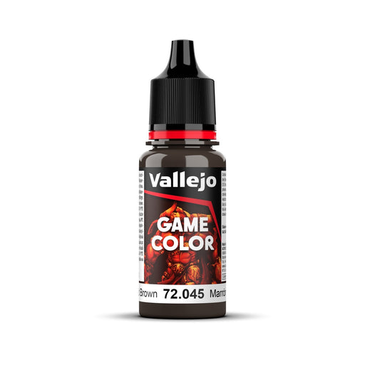 Vallejo Game Colour Charred Brown 18ml Acrylic Paint - New Formulation AV72045
