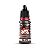 Vallejo Game Colour Metal Hammered Copper 18ml Acrylic Paint - New Formulation  AV72059