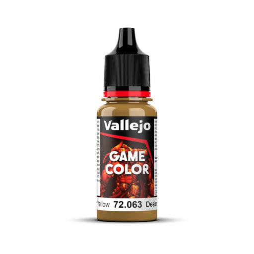 Vallejo Game Colour Desert Yellow 18ml Acrylic Paint - New Formulation AV72063