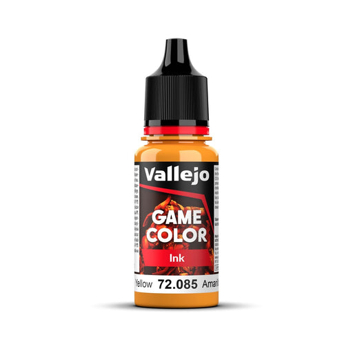 Vallejo Game Colour Ink Yellow 18ml Acrylic Paint - New Formulation AV72085