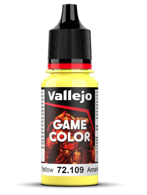 Vallejo Game Colour Toxic Yellow 18ml Acrylic Paint - New Formulation AV72109