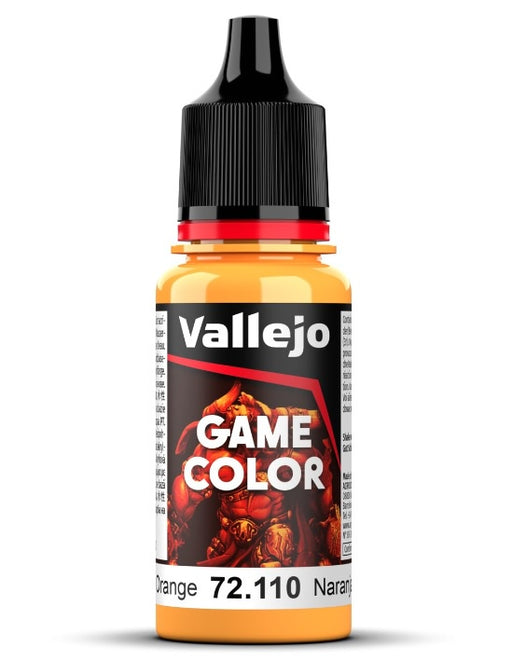 Vallejo Game Colour Sunset Orange 18ml Acrylic Paint - New Formulation AV72110