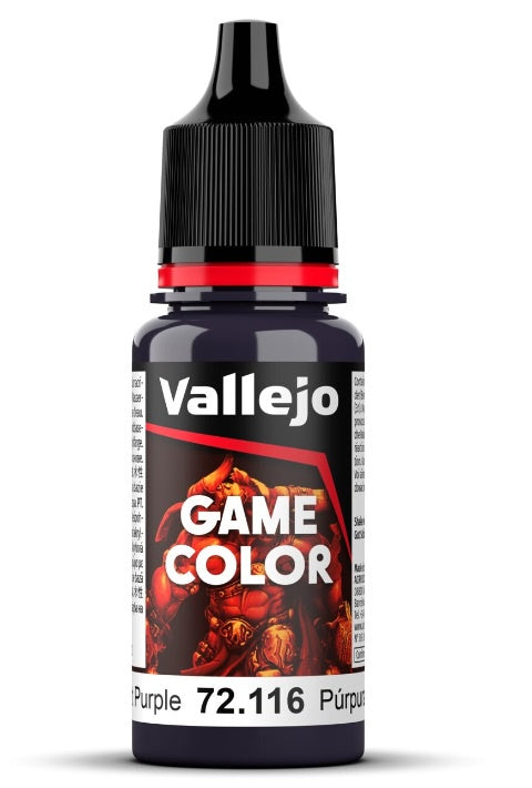 Vallejo Game Colour Midnight Purple 18ml Acrylic Paint - New Formulation AV72116