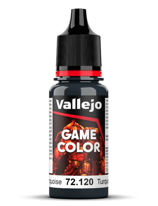 Vallejo Game Colour Abyssal Turquoise 18ml Acrylic Paint - New Formulation AV72120