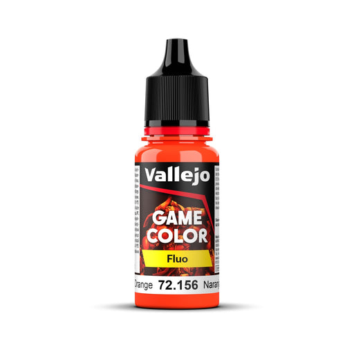 Vallejo Game Colour Fluorescent Orange 18ml Acrylic Paint - New Formulation AV72156