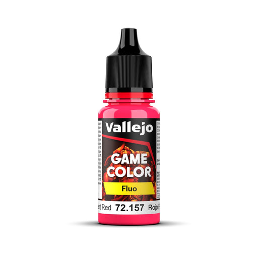 Vallejo Game Colour Fluorescent Red 18ml Acrylic Paint - New Formulation AV72157