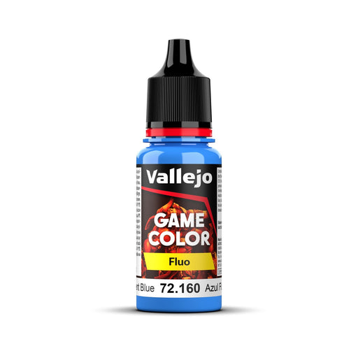 Vallejo Game Colour Fluorescent Blue 18ml Acrylic Paint - New Formulation AV72160