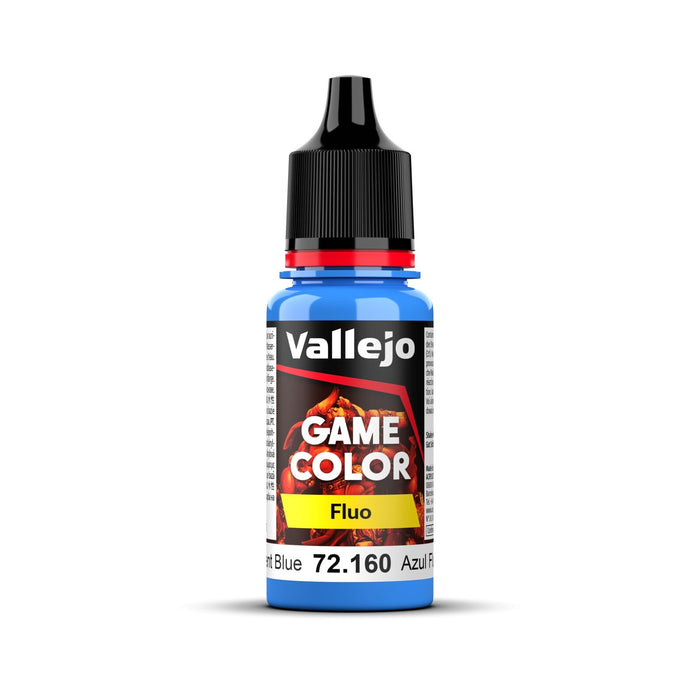 Vallejo Game Colour Fluorescent Blue 18ml Acrylic Paint - New Formulation AV72160