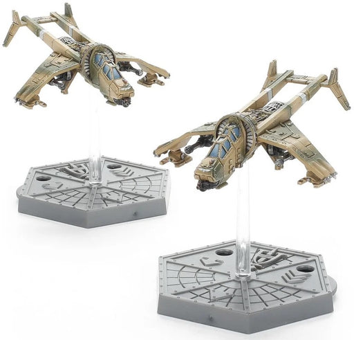 Aeronautica Imperialis: Astra Militarum Vulture Gunships with Punisher Cannon