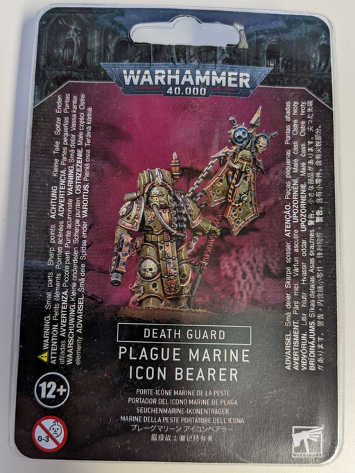 Warhammer 40K Chaos Marines: Death Guard Plague Marine Icon Bearer 43-47