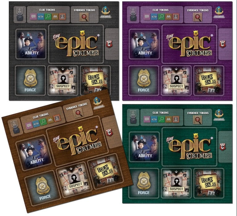 Tiny Epic Crimes 4 Pack Player Mats