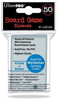 Ultra Pro Board Game Sleeves (Mini American) - 41mm x 63mm