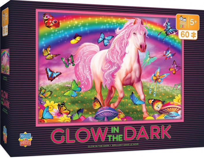 Masterpieces Puzzle Glow in the Dark Rainbow World Puzzle 60 pieces