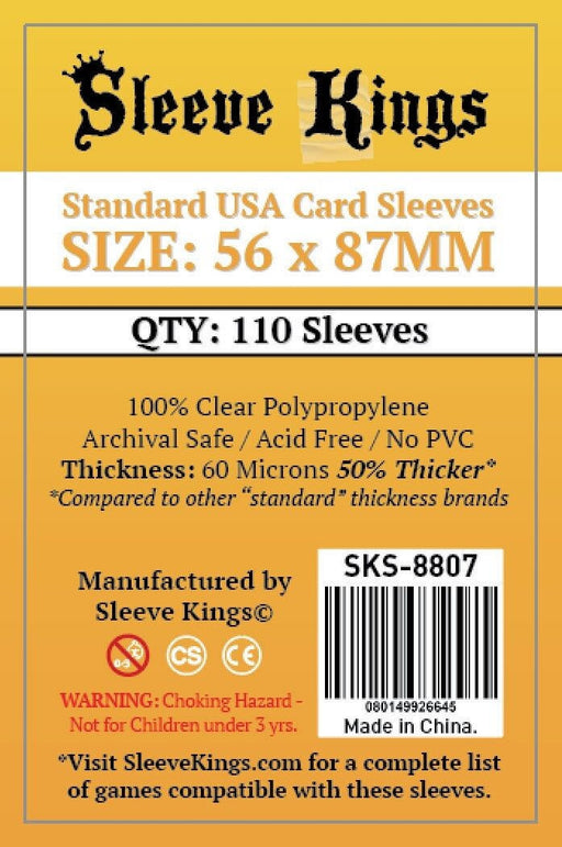 Sleeve Kings Board Game Sleeves Standard USA (56mm x 87mm) (110 Sleeves)