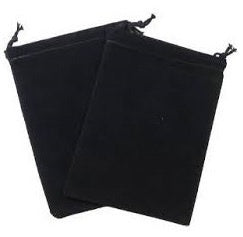 Dice Bag Suedecloth Large Black
