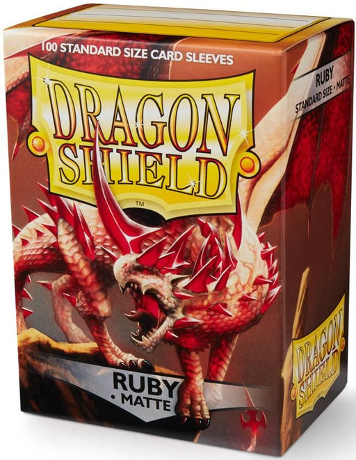 Dragon Shield 100 Count Standard Matte Sleeve Matte Ruby