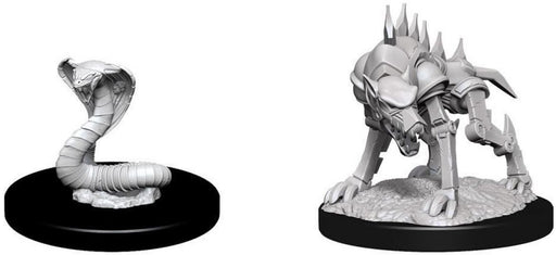 D&D Nolzurs Marvelous Unpainted Miniatures Iron Cobra & Iron Defender ( 2 figures )